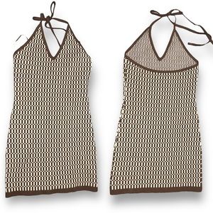 COTTON Candy LA Halter Checkered Dress - Sz Small